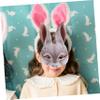 Abaodam Half Face Rabbit Mask Creative White Eva Bunny Ear Decor for Easter Carnival and Party Fun Lightweight and Comfortable Cosplay Accessory for Men and Women view 4