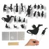 Shadow Puppet Theater Set  20-Piece Fairy Tale Silhouette Kit with Felt Cutouts, Sticks & Dots  DIY Storytelling Shadow Play for Kids, Classroom, Family Craft Activities view 1
