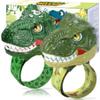 Vvinca Dinosaur Walkie Talkies for Kids 2 Pack - Toys for Boys Age 3-5 5-7 8-12 T-Rex Adjustable Wrist Strap Long Range Clear Sound Outdoor Camping Gears Christmas Birthday Easter Gifts, Green view 1