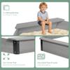 64''x56''x9'' Wooden Octagon Sandbox with Cover, Large Sandpit for Kids Outdoor Patio Backyard Play, Easy & Quick Assemble view 4