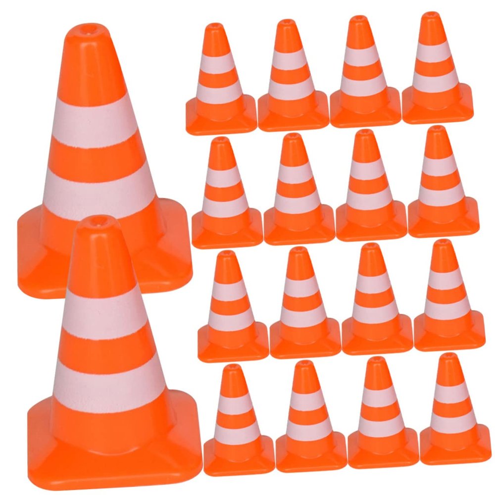 BESPORTBLE 28Pcs Road for Traffic Models for Play and Decoration for Creative Miniature Scenes and Traffic Themed Parties