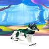 3D Printed Wolf, Articulated Animal Wolf Toy, 3.5" Medium Executive Desk Toy, Stress Relief Fidget Toy WC3002-GREEN-M view 4