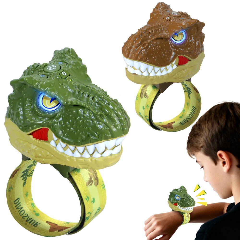 Vvinca Dinosaur Walkie Talkies for Kids 2 Pack - Wearable Wrist Watch Toys for 3-12 Year Old Boys Girls, 1000FT Long Range Outdoor Adventure Gear for Camping Hiking, Ideas