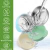 BUSOHA 3 Pack Stainless Steel Baby Bowls with Lid  2-in-1 Toddler Feeding Bowl Heat-Resistant Spill-Proof Plate Suction Bowls for Kids Baby Toddler Food Feeding view 4