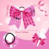 Suncalla 48 Pcs 7 '' Breast Cancer Awareness Cheer Hair Bows Pink Bow view 2