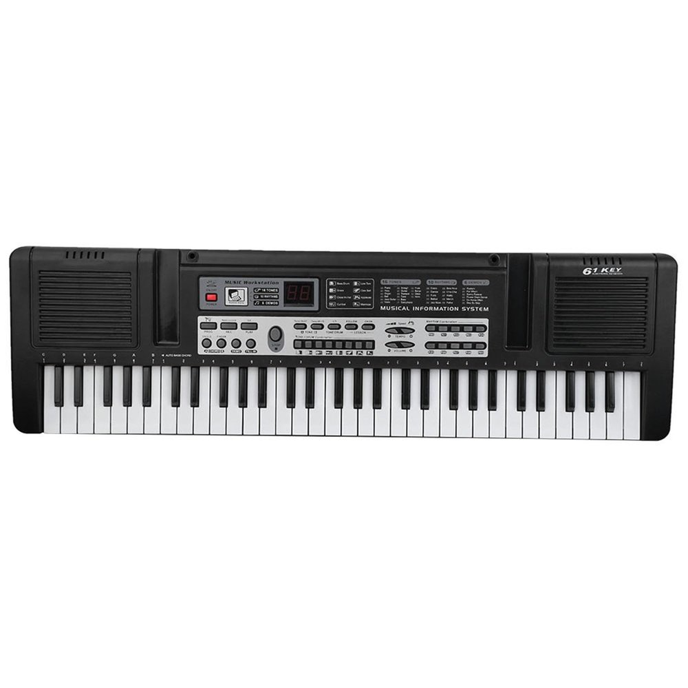 UPALDHOU Electronic Keyboard, 61 Keys Portable Electronic Organ Children Digital Keyboard with Microphone Music Toy