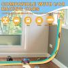 Flex Tracks 15 Ft for Kids Starter Set, Flexible Race Car Ramp Track with Suction Cups Compatible with Diecast 1/64th Cars for Ages 3 & Up (Daytona Blue & Yellow) view 3