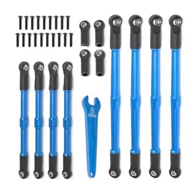 Compatible with Summit for Revo 3.3 1/10 RC Car Upgrade Parts Accessories RC Car 8pcs Metal Push Rod Toe Links Turnbuckle 5319X 5338R RC Car Accessories