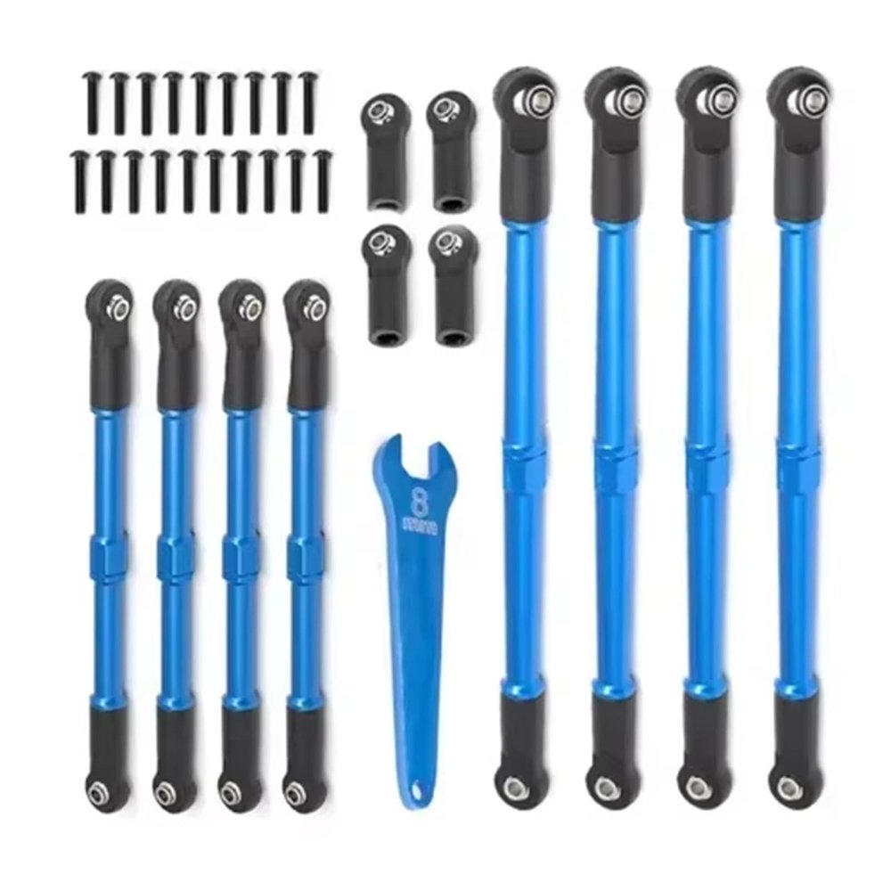 Compatible with Summit for Revo 3.3 1/10 RC Car Upgrade Parts Accessories RC Car 8pcs Metal Push Rod Toe Links Turnbuckle 5319X 5338R RC Car Accessories
