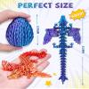 TBOLINE 4PCS 3D Printed Dragon with Wings and Egg, Surprise Egg with Flying Dragon Inside, Small 3D Printer Dinosaur Eggs Party Favors Toy for Kids, Kids Valentines Day Gifts for Boys Girls 5-7 8-12 view 2