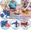 TBOLINE 4PCS 3D Printed Dragon with Wings and Egg, Surprise Egg with Flying Dragon Inside, Small 3D Printer Dinosaur Eggs Party Favors Toy for Kids, Kids Valentines Day Gifts for Boys Girls 5-7 8-12 view 3