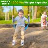 2Pcs 45" Black Heavy Duty Hanging Chains with 4 Carabiners 1000 LB Capacity Coated Swing Chain Extension Hammock Chains and Hooks Hardware Chain for Hanging Chair, Porch Swing, Punching Bags view 2