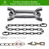 2Pcs 45" Black Heavy Duty Hanging Chains with 4 Carabiners 1000 LB Capacity Coated Swing Chain Extension Hammock Chains and Hooks Hardware Chain for Hanging Chair, Porch Swing, Punching Bags view 3