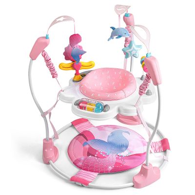 Baby Activity Center, Baby Jumper Activity Center with Music, Interactive Toys, 360 Rotating Seat, 3 Adjustable Heights, Infant Activity Jumper for 6+ Months (Mermaid)