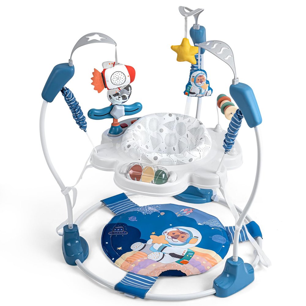 Baby Activity Center, Baby Jumper Activity Center with Music, Interactive Toys, 360 Rotating Seat, 3 Adjustable Heights, Infant Activity Jumper for 6+ Months (Space Tiger)