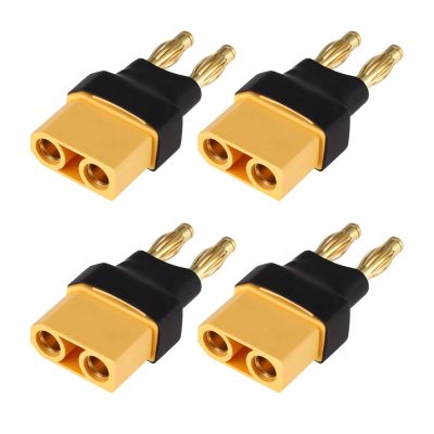 ECSiNG 4pcs XT90 Female to 4mm Banana Bullet Male Adapter Suitable for Remote Control Batteries