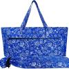 AKIZUKI JOO Empty Mahjong Bags for Tiles and Racks  with Integrated Mat Holder, Mahjong Tile Bag and Rack/Pushers Drawstring Bag, Thickened Blue American Mahjong Bag (Case Only) view 1