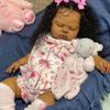 Anano Black Reborn Baby Dolls Girl Silicone 19 in Realistic African American Baby Doll Lifelike Newborn Babys Doll Biracial Silicone Babies Real Life Babies Reborn Toddler Dolls view 4