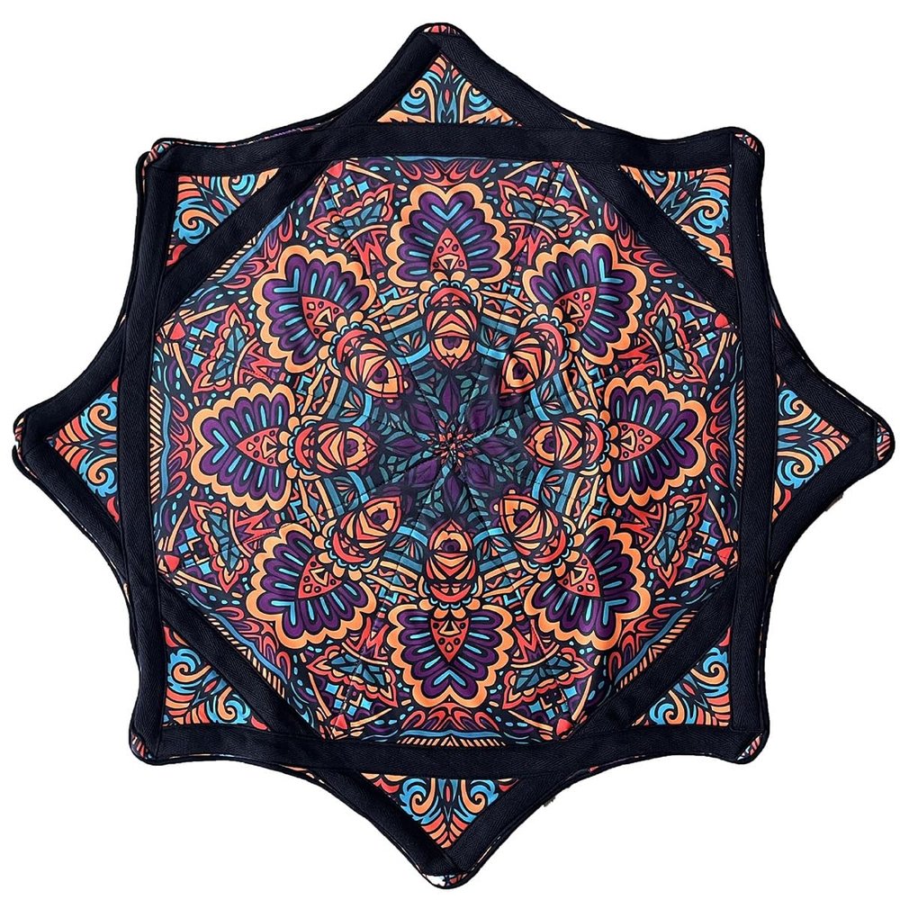 Beginner Spinning Cloth, 24 in Spinning Cloth, Easy to Rotate Sided Print Fingertip Rotating Juggling Toy, Durable, Fun & Challenging Flow Toy with Vibrant Patterns for Party