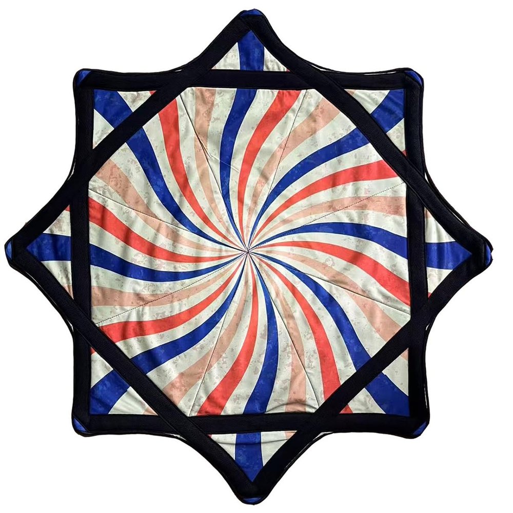 Beginner Spinning Cloth, 24 in Spinning Cloth, Easy to Rotate Sided Print Fingertip Rotating Juggling Toy, Durable, Fun & Challenging Flow Toy with Vibrant Patterns for Party