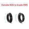 1pc M25 M26 M27 M40 M42 RMS CS Thread Microscope Objective Adapter Rings(M26 to RMS) view 2