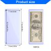 Molain 100 Pcs Clear Dollar Bill Sleeves, Top-Loading Currency Holders 6.8x2.9 in Waterproof Money Sleeves PVC Bill Display Protectors for Banknotes Stamps Collectibles view 2