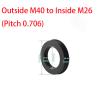 1pc M25 M26 M27 M40 M42 RMS CS Thread Microscope Objective Adapter Rings(M40 to M26) view 2