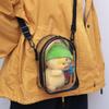 18cm Figure Display Bag with Shoulder Strap, PVC Waterproof Dustproof Collector Doll Storage Case, Plush Doll Outdoor Protective Bag (Black) view 1