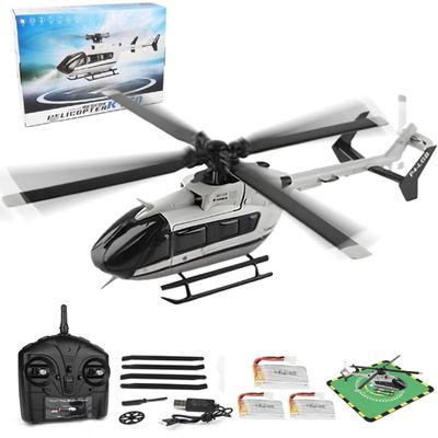 Actualia 1:32 Scale K160 EC145 RC Helicopter, 4CH Brushless Flybarless Helicopter with Altitude Hold & 6-Axis Gyro, 2.4GHz Remote Control Military Aircraft for Beginners & Enthusiasts