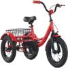 JIYIAN Kids Tricycle with Basket for 2-6 Years Old  Heavy Duty 100KG Capacity, Inflatable Wheels  High Carbon Steel Frame, Pedal Bike with Chain, Baby Stroller Push Ride-On,Red view 1