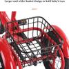 JIYIAN Kids Tricycle with Basket for 2-6 Years Old  Heavy Duty 100KG Capacity, Inflatable Wheels  High Carbon Steel Frame, Pedal Bike with Chain, Baby Stroller Push Ride-On,Red view 2