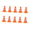 BESPORTBLE 10Pcs Educational Traffic Cone for Plastic Roadblock Signs for Learning Traffic Safety and Imaginative Play for Miniature Scenes and Teaching view 1