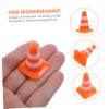 BESPORTBLE 10Pcs Educational Traffic Cone for Plastic Roadblock Signs for Learning Traffic Safety and Imaginative Play for Miniature Scenes and Teaching view 3
