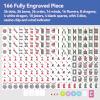 AzulHome American Mahjong Game Set with Pink Carrying Bag,166 Premium White Tiles (1.2''), All-in-One Color Rack/Pushers, Chips, Wind Indicator, Manual, Complete Mah jongg, Mahjong Tiles Set (Pink) view 3