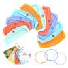 10 Pcs Reusable Plastic Card Holders for Yoto Cards with 3 Ring Loops, Portable Card Holder for Yoto Mini Player Audio Cards, Kids Travel Carrier, Yoto Accessory Organizer Storage Set view 1