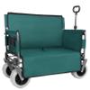 3-in-1 Convertible Folding Wagon Cart with Bench Seat & 180L Storage - 500lbs Heavy-Duty All-Terrain Wagon for Camping, Beach, Sports & Garden Use (Green+ 9"x4" Wheels) view 1