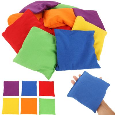 CYEAH 18 Pcs Cornhole Bean Bags for Tossing, 6 x 6 inch Bean Bags for Cornhole Game, 6 Color Durable Nylon Corn Hole Bean Bags, Canvas Toss Bags for Family Party Throwing Game
