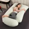 LiveGo J-Shaped Maternity Pillow for Sleeping, Full Body Pillow for Pregnant Women - Mint Green, 57x27.5 Inches view 3