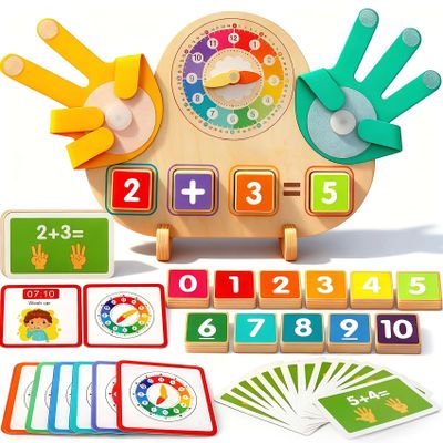 FQKIOMY Learning Toys for Kids 3+,Montessori Preschool Educational Learning Activities Counting & Number Blocks Toys Math Games Easter Basket Stuffers Gifts for Girl Boys
