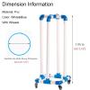 4 Wheeler PVC Hoop Rope Holders, Freestanding Hula Hoop and Jump Rope Holder Stand, Moveable Fitness Hoop Storage Cart, Sport Equipment Organizer Shelves, Playground Garage Gym Shelf(60cm (23 5/8")) view 2