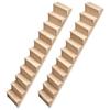 2 Pcs 1:12 Scale Mini Dollhouse Wooden Stairs, Unpainted Step Models Without Handrails, Ideal For Diy Scene And Furniture Projects view 1