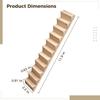 2 Pcs 1:12 Scale Mini Dollhouse Wooden Stairs, Unpainted Step Models Without Handrails, Ideal For Diy Scene And Furniture Projects view 4