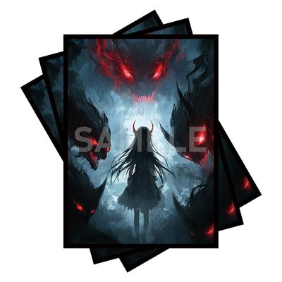 100 PCS TCG/MTG Card Sleeves, Matte Back Anti-Slip & Easy Shuffling Applicable to OCG CCG DTCG PTCG, 2.6 x 3.6 in Standard Size Cards (Demonic Holy Maiden)