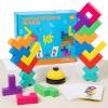 Haugboag Wooden Stacking Blocks Game,Balance Buiding Blocks Fast-Paced Game for Kids 2 Players view 1