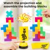 Haugboag Wooden Stacking Blocks Game,Balance Buiding Blocks Fast-Paced Game for Kids 2 Players view 2