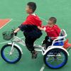 Rickshaw trikes with Pedals,Outdoor Cruiser Tricycle for Traveling,3 Wheels Bicycle with Pneumatic tire Spoke Wheel,Tandem trikes with Back seat,Single Brake view 3