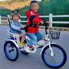 Rickshaw trikes with Pedals,Outdoor Cruiser Tricycle for Traveling,3 Wheels Bicycle with Pneumatic tire Spoke Wheel,Tandem trikes with Back seat,Single Brake view 4