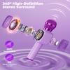 Bluetooth Karaoke Microphone Toy for Kids - Mini Portable Speaker with LED Lights, Wireless Pairing (TWS) for Duet Singing, Christmas Birthday Gift Toys for Boys & Girls Ages 2-12 (purple - 1) view 3