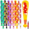 WILLBOND 17 Inch Inflatable Baseball Bat Bulk Baseball Party Favors Decorations, Inflatable Blow up Bat with 1 Pump for Party Supplies Carnival Prizes(48 Pcs,Yellow Pink Green Black Purple and White) view 1