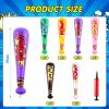 WILLBOND 17 Inch Inflatable Baseball Bat Bulk Baseball Party Favors Decorations, Inflatable Blow up Bat with 1 Pump for Party Supplies Carnival Prizes(48 Pcs,Yellow Pink Green Black Purple and White) view 2